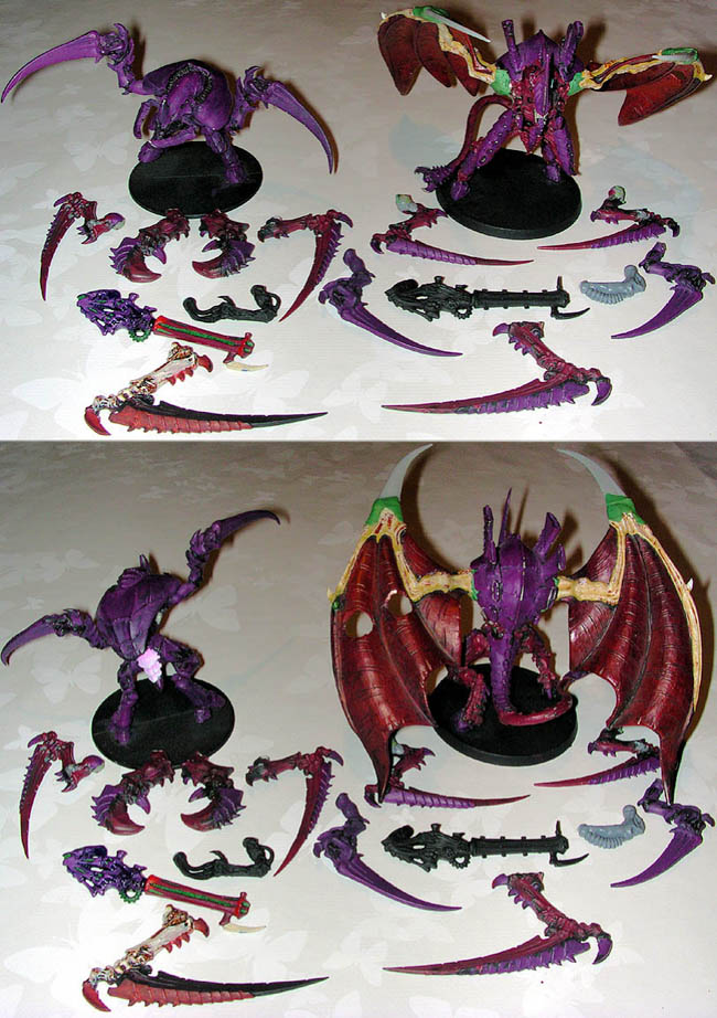 40k Tyranids - Hive tyrant med vingar och Carnifex (1+1) 40k Tyranids - Hive tyrant med vingar och Carnifex (1+1)